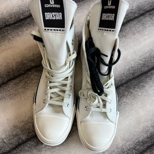 Converse X Drkstar Rick Owens White High Top Sneakers